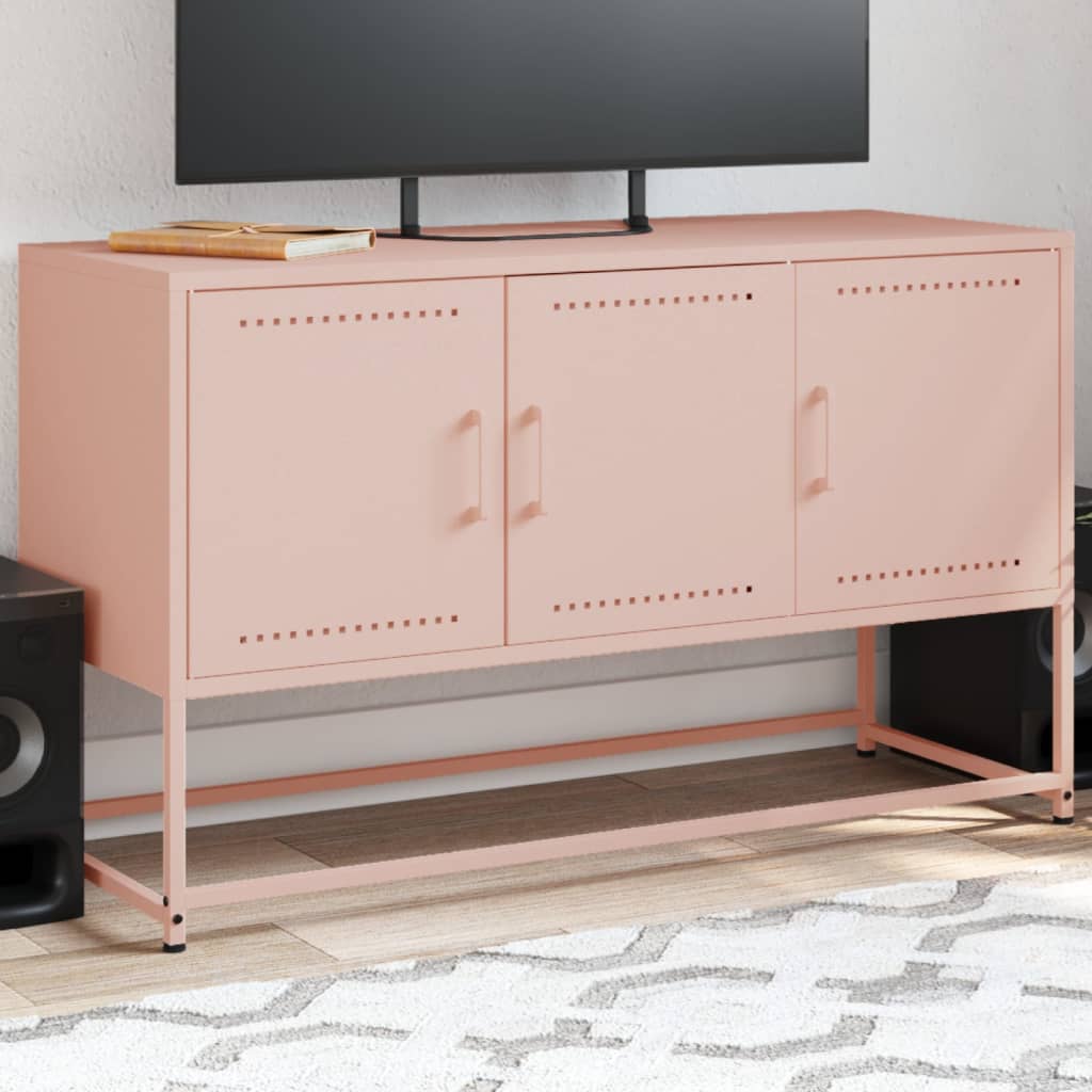 TV cabinet, pink, 100.5x39x60.5cm, steel