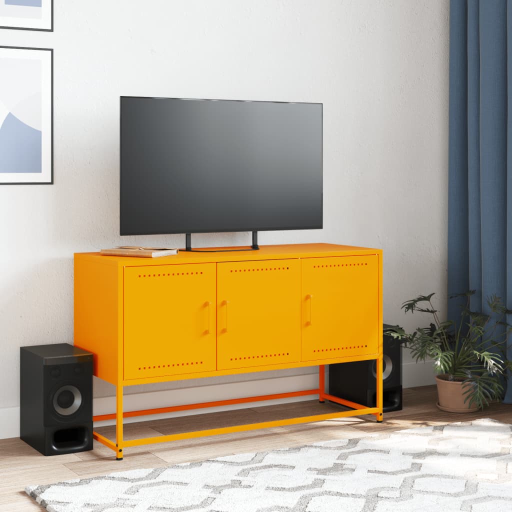 TV stand, mustard, 100.5x39x60.5cm, steel
