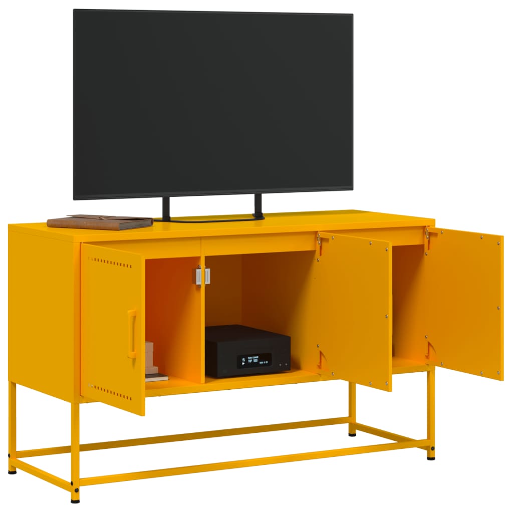 TV stand, mustard, 100.5x39x60.5cm, steel