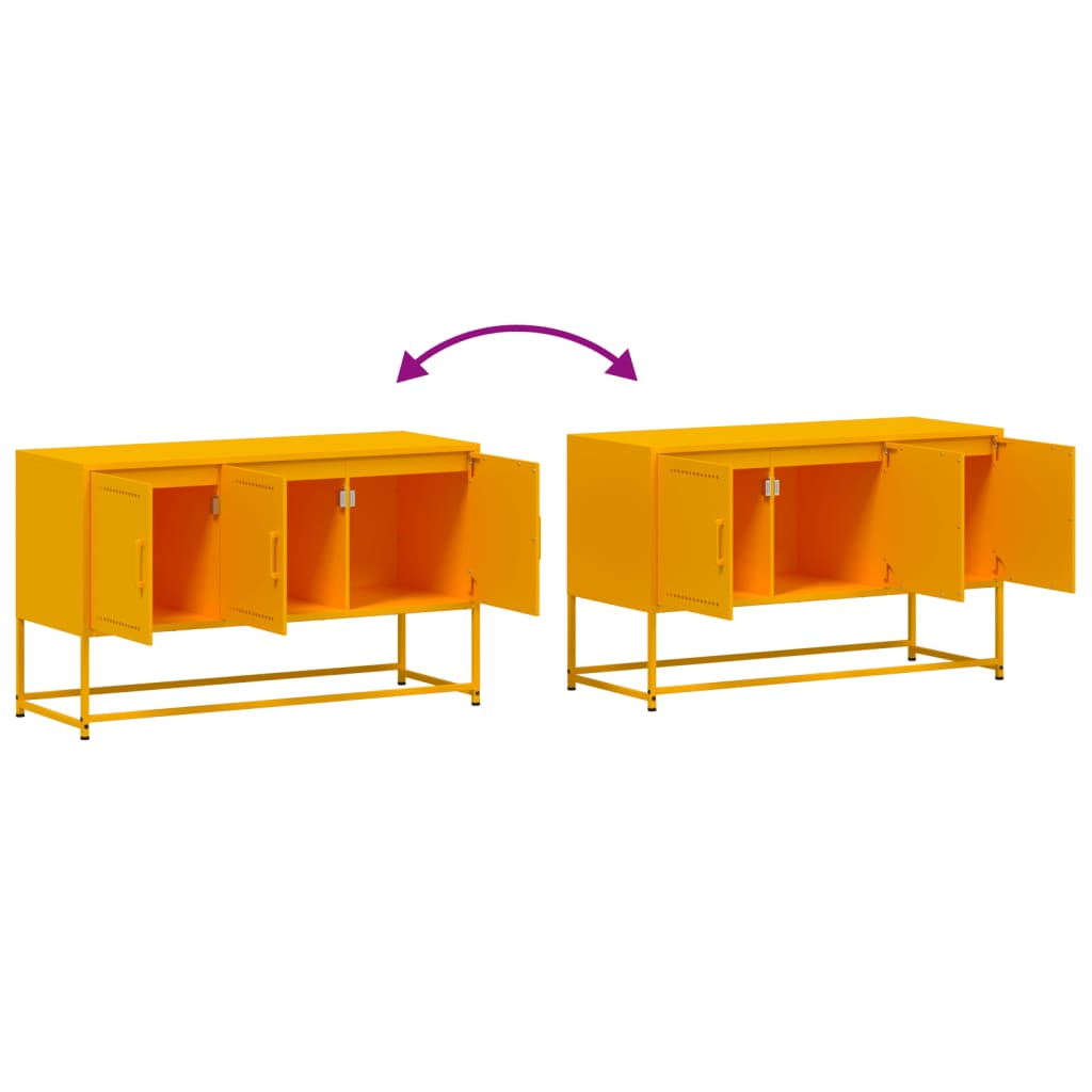 TV stand, mustard, 100.5x39x60.5cm, steel