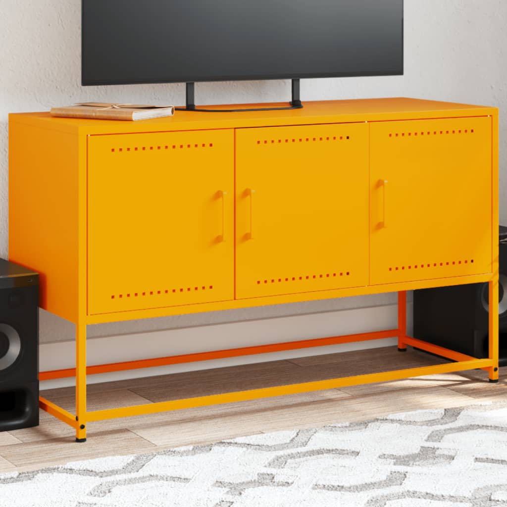 TV stand, mustard, 100.5x39x60.5cm, steel