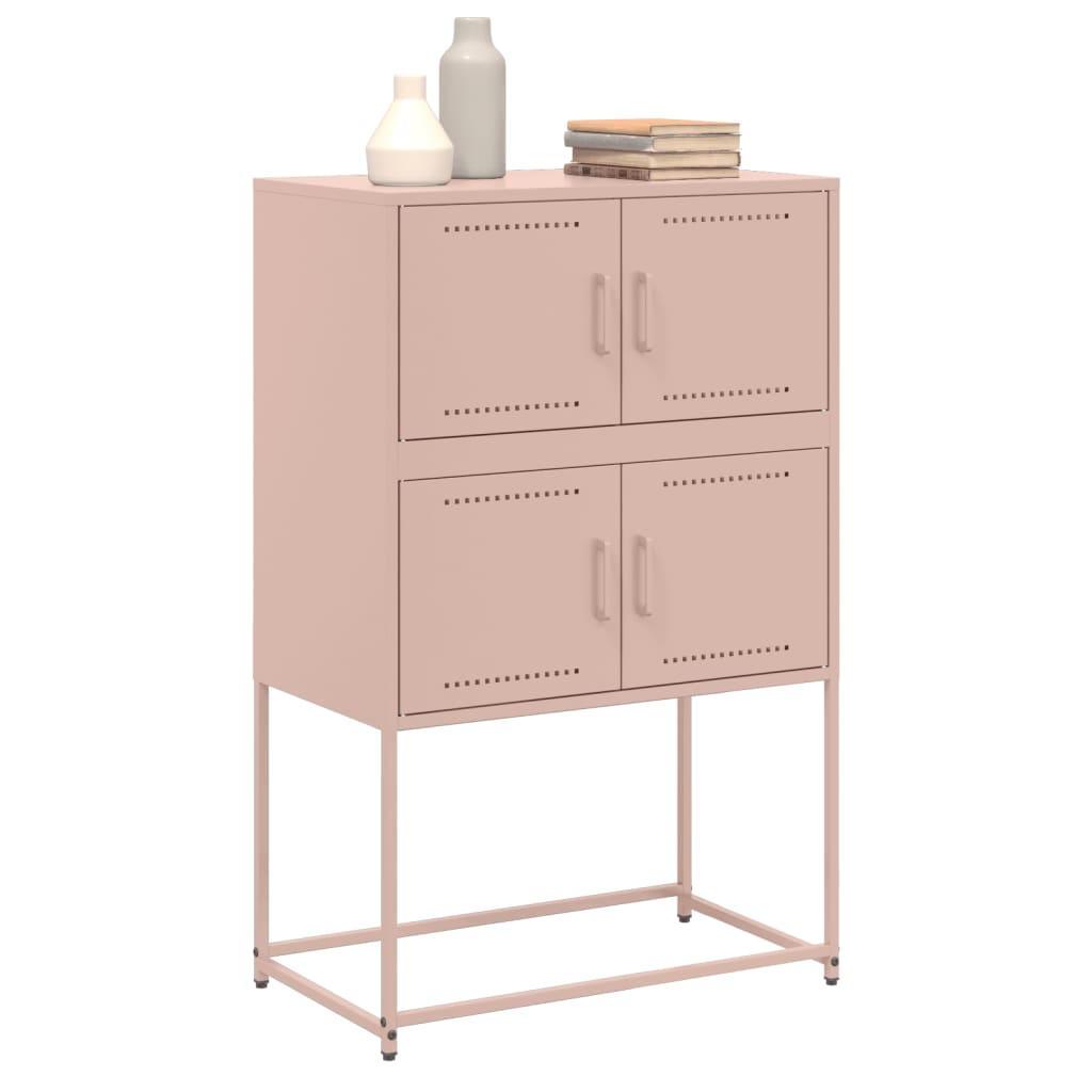 Side cabinet, pink, 68.5x38.5x107cm, steel