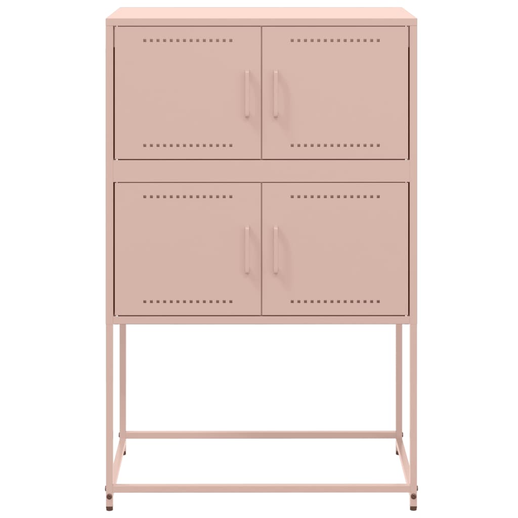 Side cabinet, pink, 68.5x38.5x107cm, steel