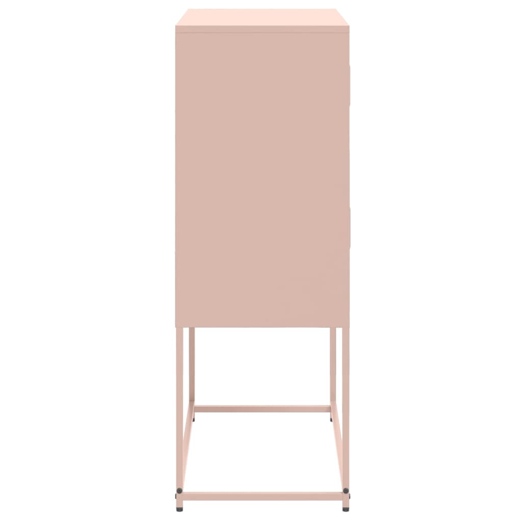 Side cabinet, pink, 68.5x38.5x107cm, steel