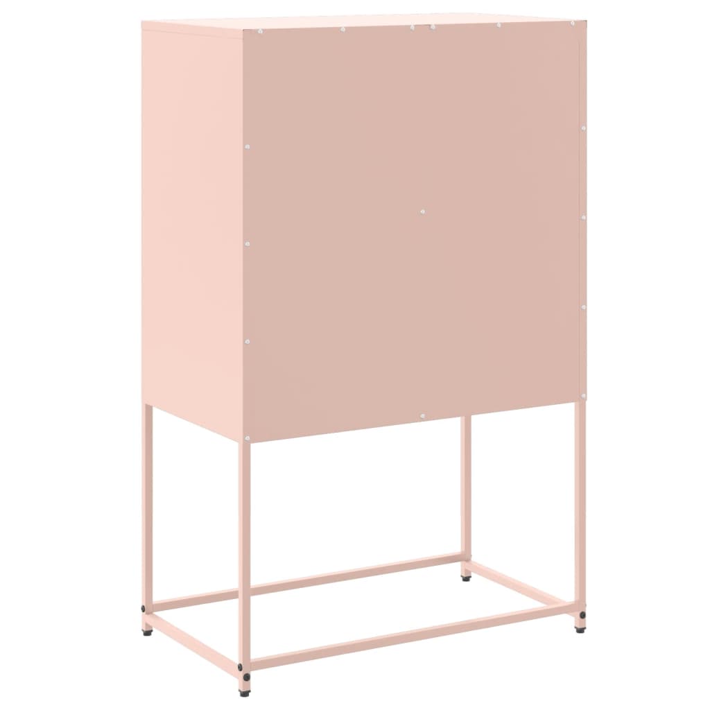 Side cabinet, pink, 68.5x38.5x107cm, steel