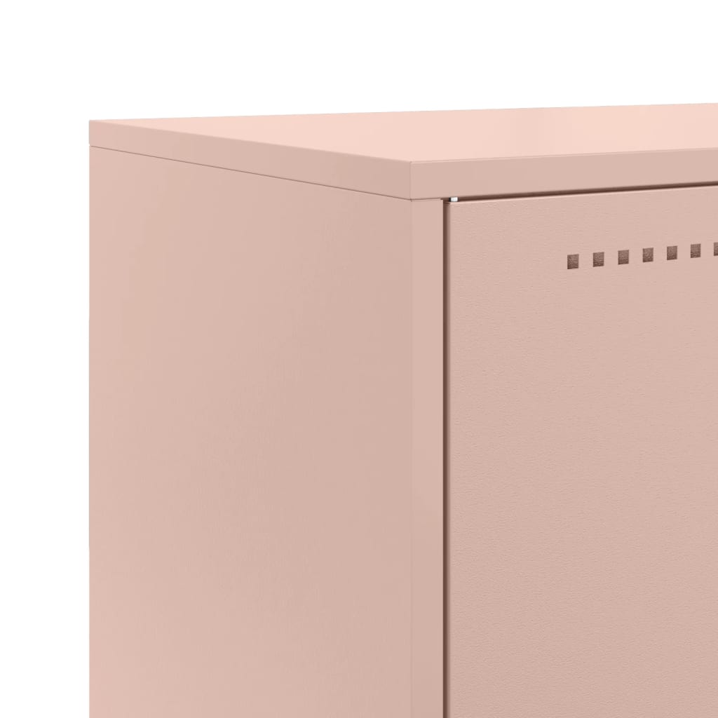 Side cabinet, pink, 68.5x38.5x107cm, steel