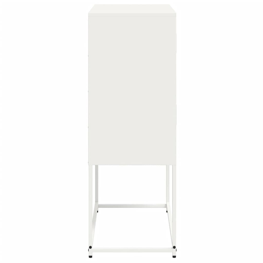 Sānu skapītis, balts, 68,5x38,5x107cm, tērauds