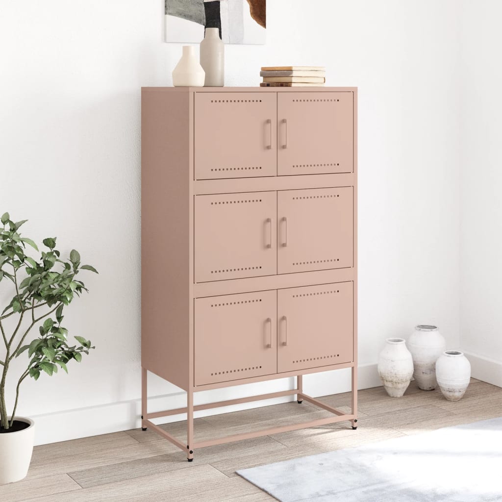 Sideboard, pink, 68.5x38.5x123.5cm, steel