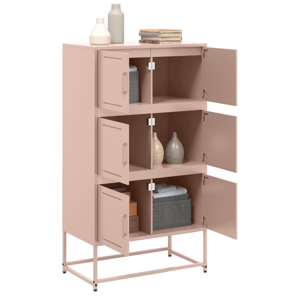 Sideboard, pink, 68.5x38.5x123.5cm, steel