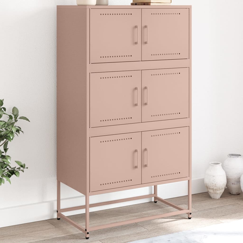 Sideboard, pink, 68.5x38.5x123.5cm, steel