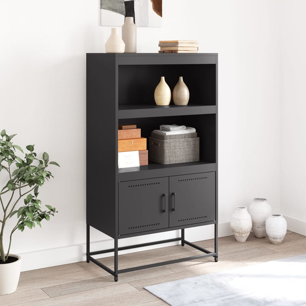 Komoda, juodos spalvos, 68,5x38,5x123,5cm, plienas