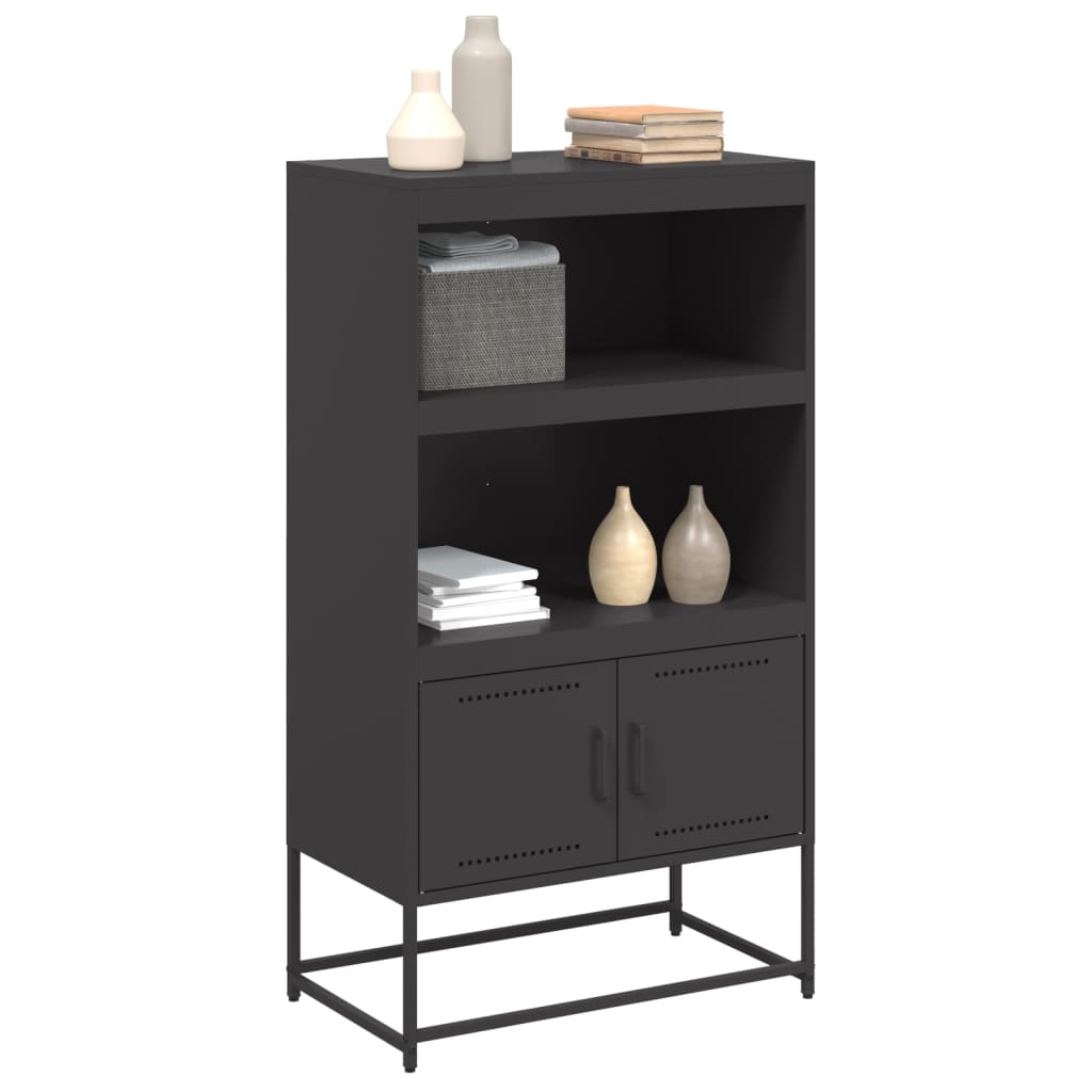 Komoda, juodos spalvos, 68,5x38,5x123,5cm, plienas