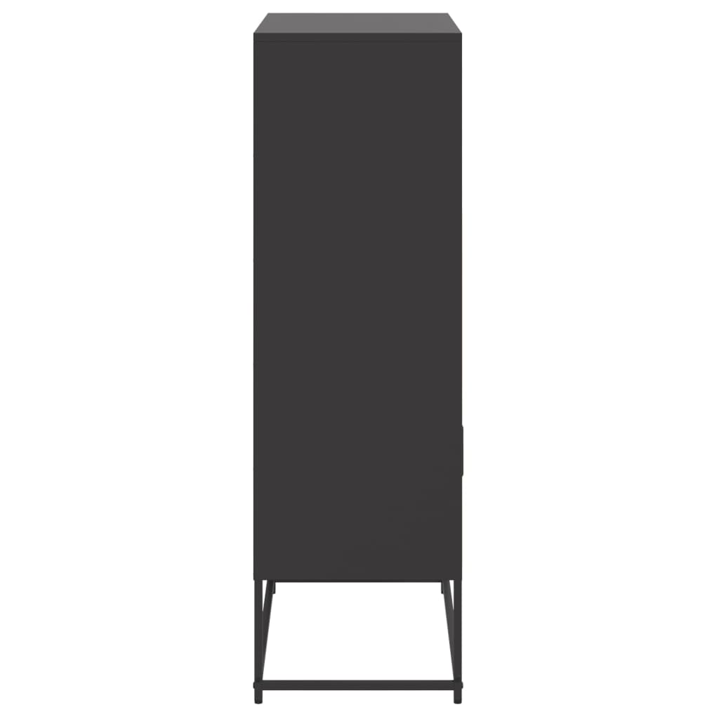 Komoda, juodos spalvos, 68,5x38,5x123,5cm, plienas