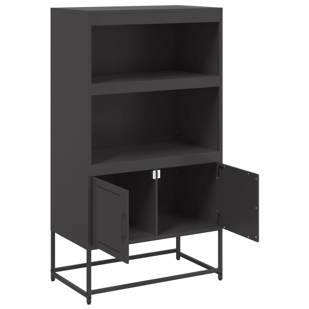 Komoda, juodos spalvos, 68,5x38,5x123,5cm, plienas