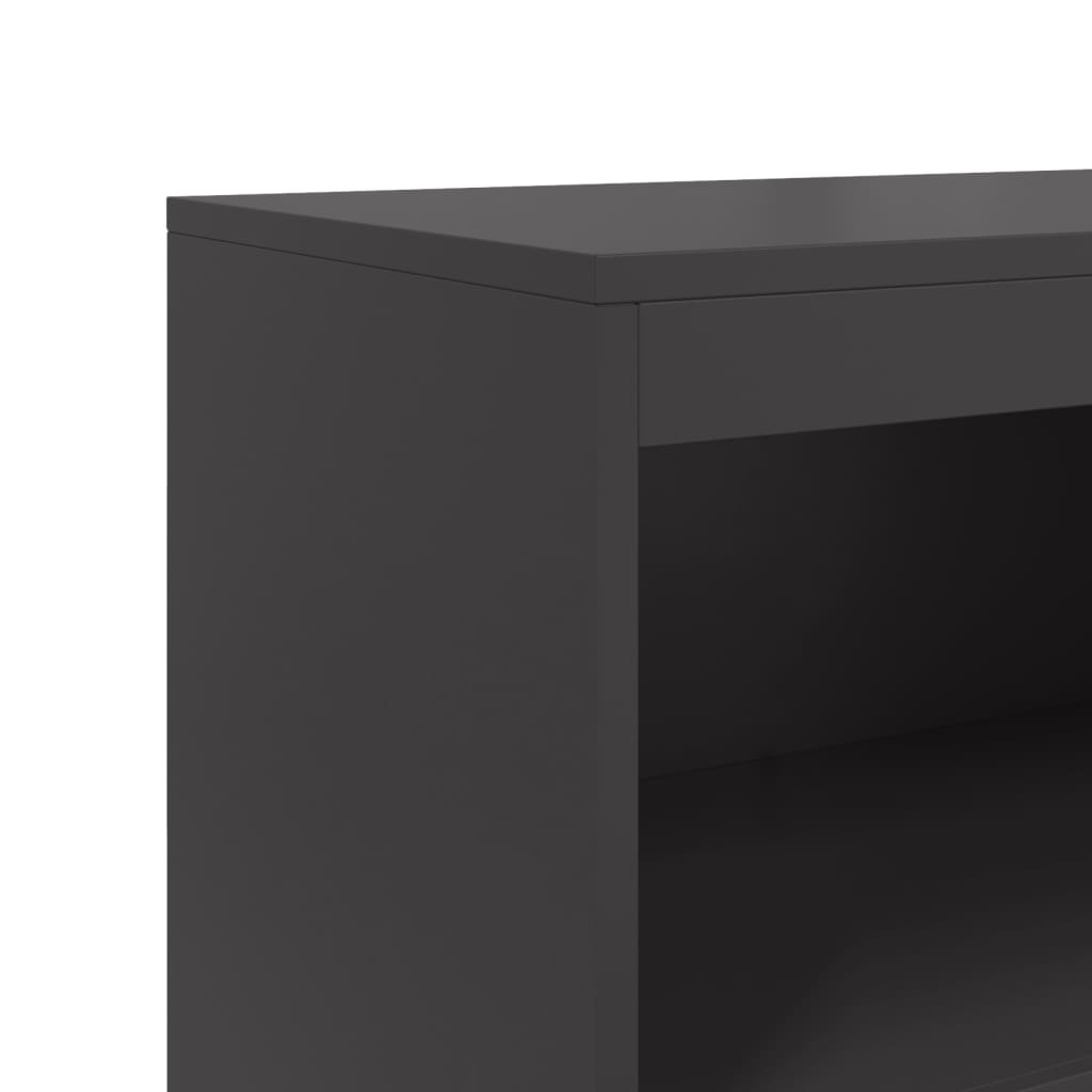 Komoda, juodos spalvos, 68,5x38,5x123,5cm, plienas