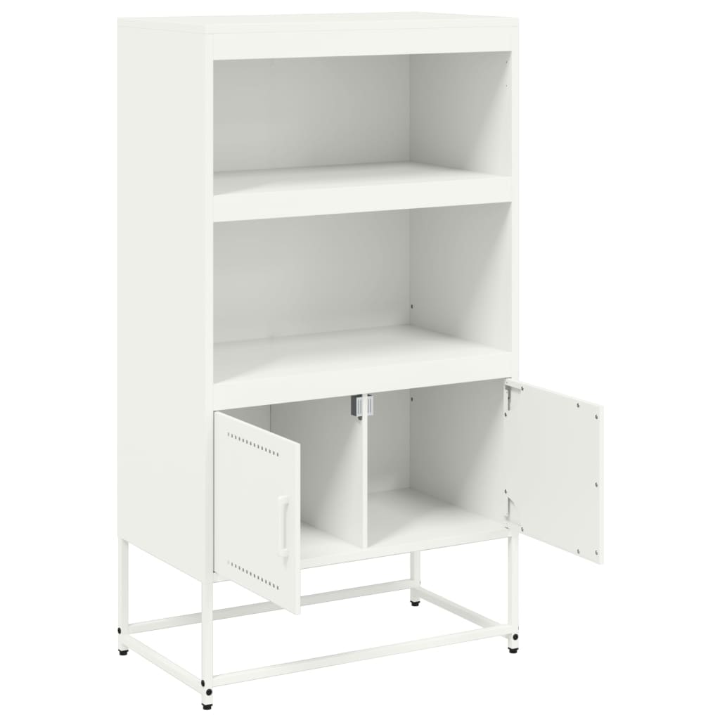 Komoda, baltos spalvos, 68,5x38,5x123,5cm, plienas