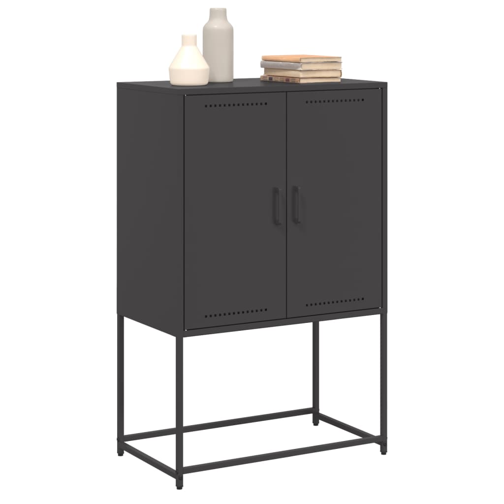 Komoda, juodos spalvos, 68,5x38,5x107cm, plienas