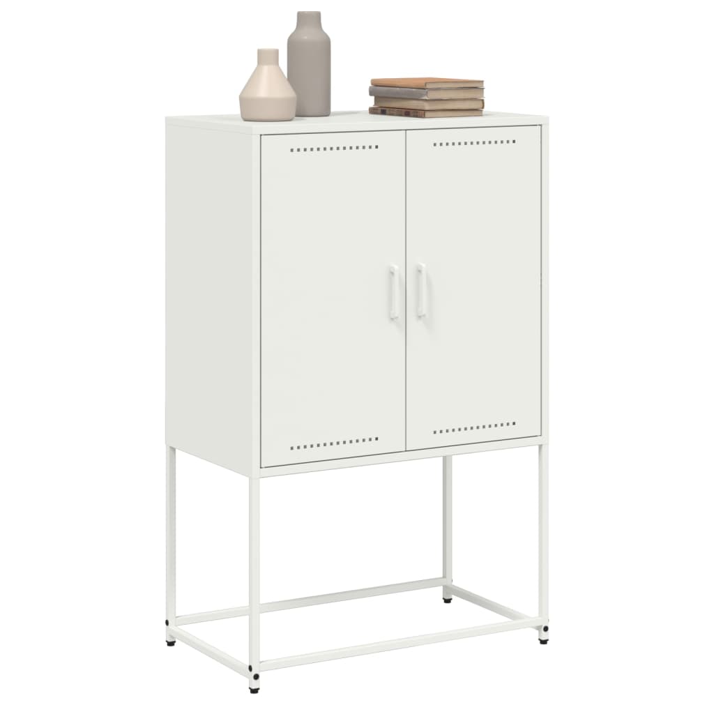 Komoda, baltos spalvos, 68,5x38,5x107cm, plienas