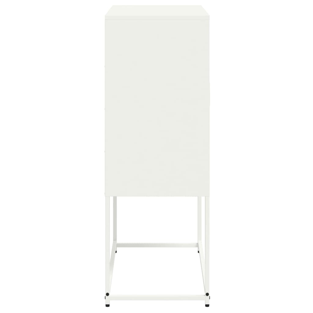Komoda, baltos spalvos, 68,5x38,5x107cm, plienas