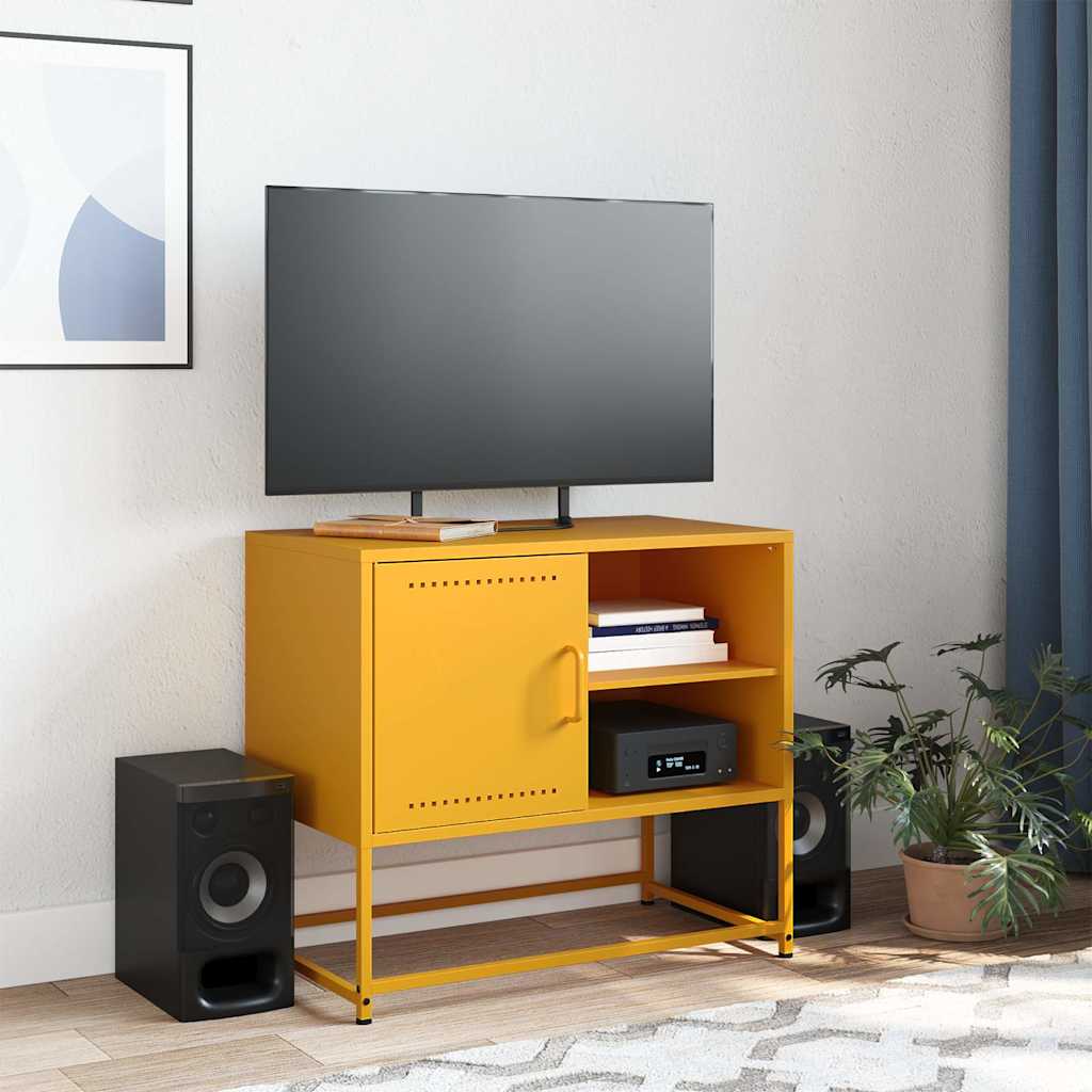 TV cabinet, mustard, 68x39x60.5cm, steel