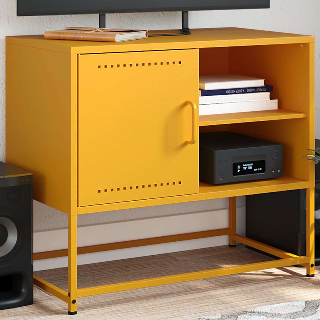 TV cabinet, mustard, 68x39x60.5cm, steel