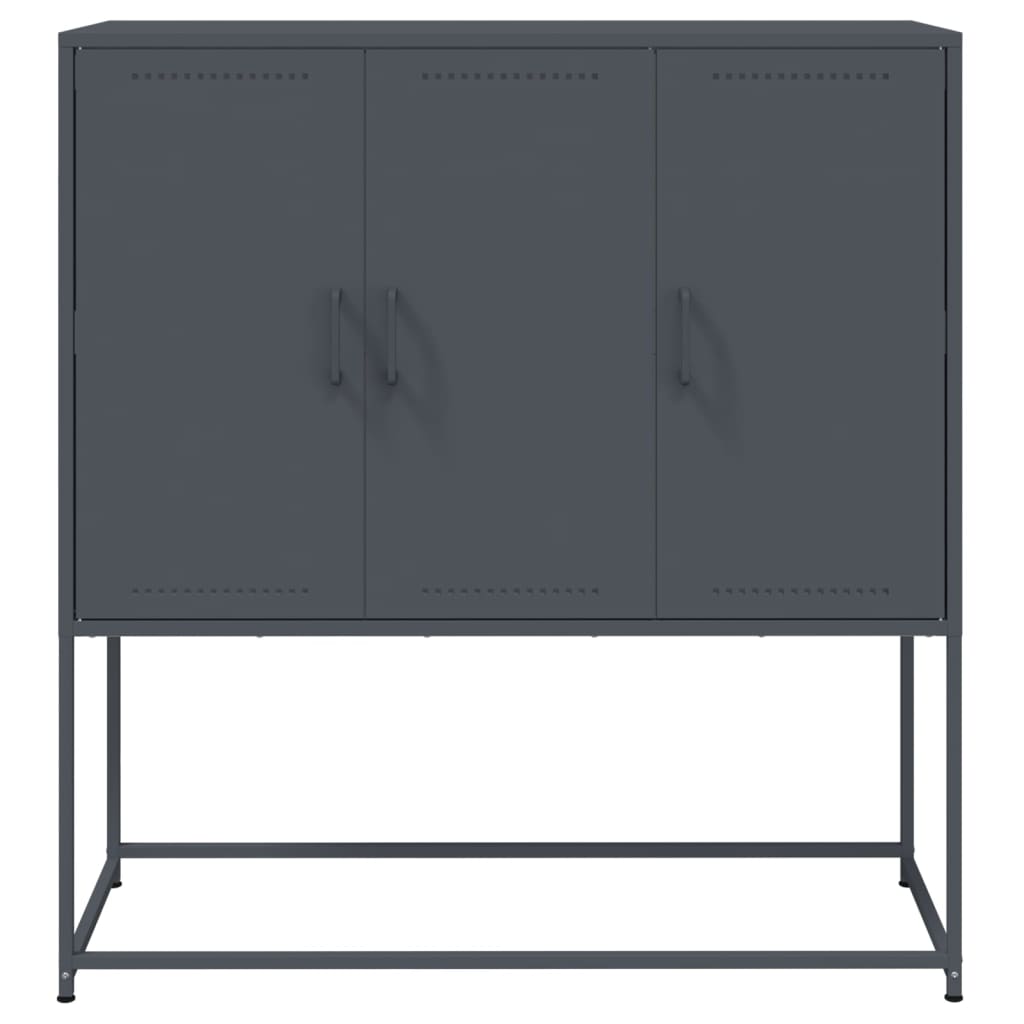 Kumode, antracīta krāsā, 100,5x39x107cm, tērauds