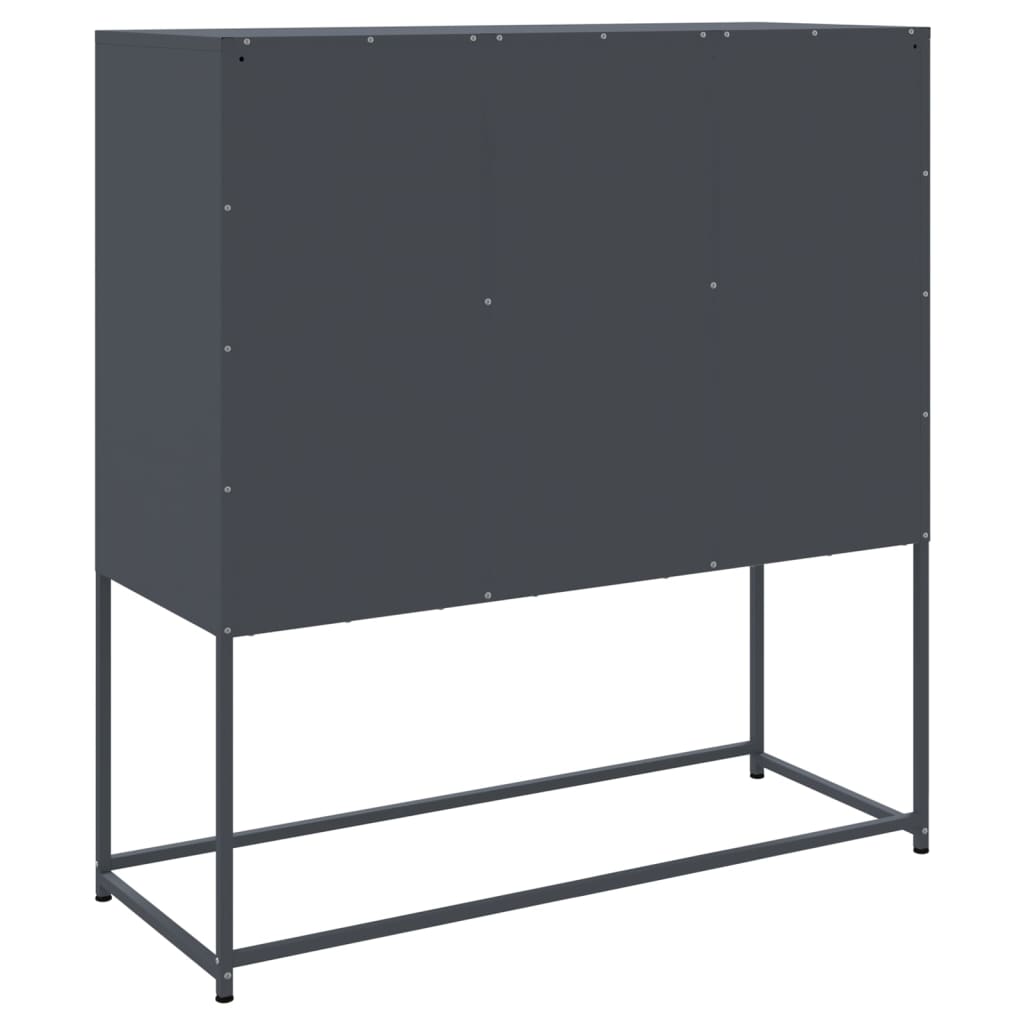 Kumode, antracīta krāsā, 100,5x39x107cm, tērauds