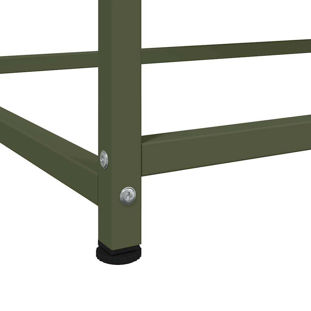 Chest of drawers, olive green, 100.5x39x107cm, steel
