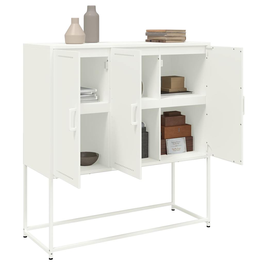 Chest of drawers, white, 100.5x39x107cm, steel