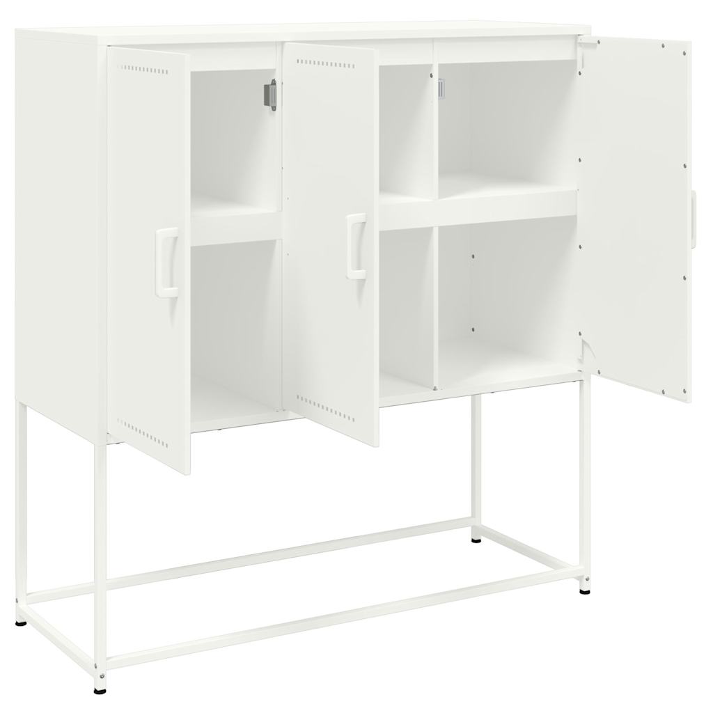 Chest of drawers, white, 100.5x39x107cm, steel