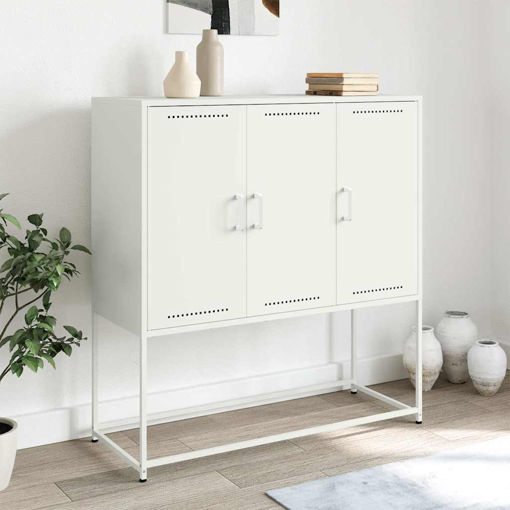 Chest of drawers, white, 100.5x39x107cm, steel