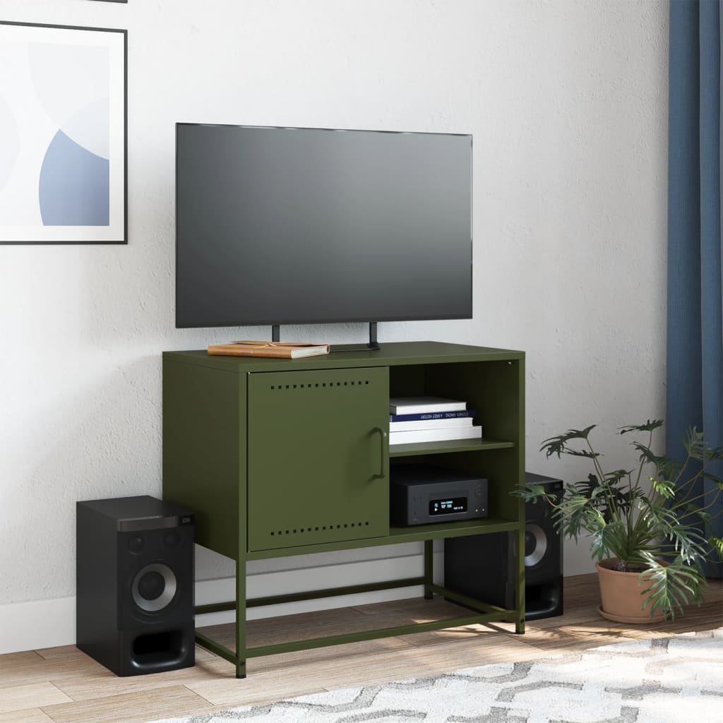 TV stand, mustard, 100.5x39x60.5cm, steel
