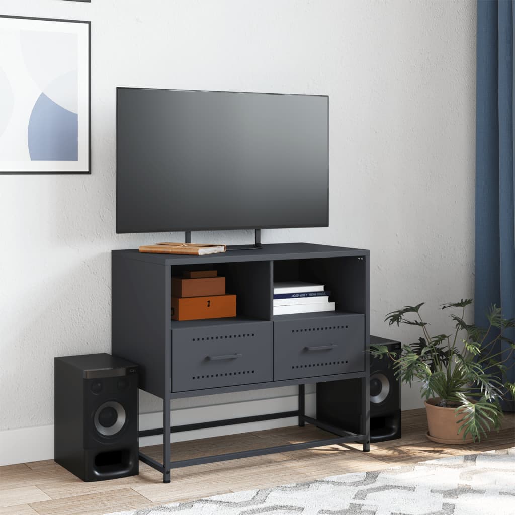 TV cabinet, anthracite, 68x39x60.5cm, steel