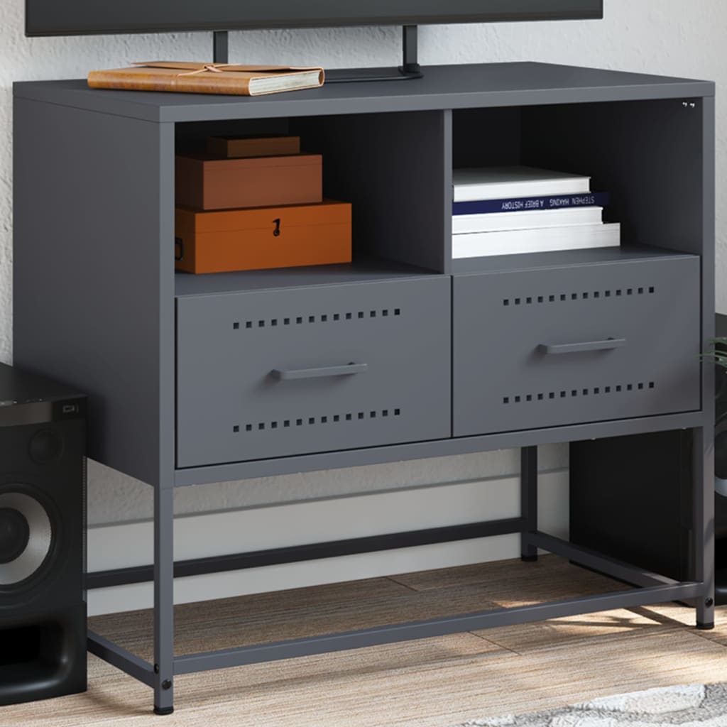 TV cabinet, anthracite, 68x39x60.5cm, steel