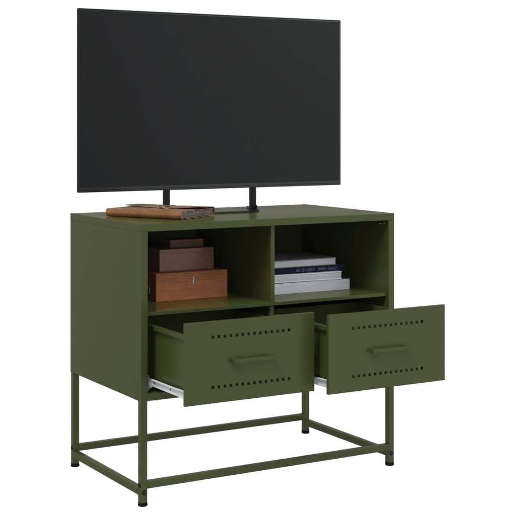TV cabinet, olive, 68x39x60.5cm, steel