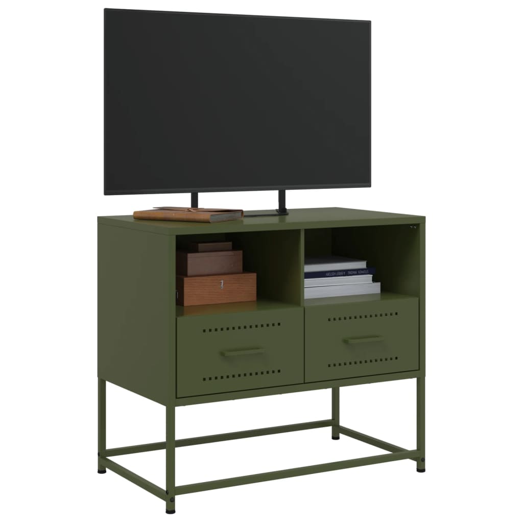 TV cabinet, olive, 68x39x60.5cm, steel
