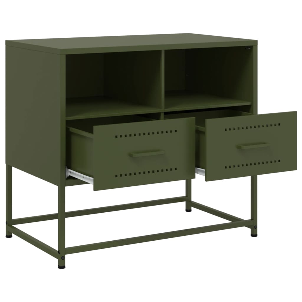 TV cabinet, olive, 68x39x60.5cm, steel