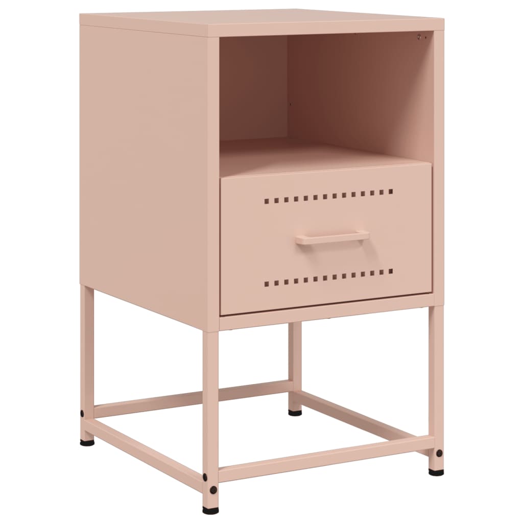 Nightstands, 2 pcs., pink, 36x39x60.5cm, steel