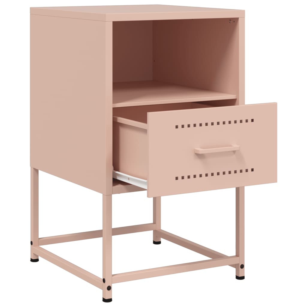 Nightstands, 2 pcs., pink, 36x39x60.5cm, steel