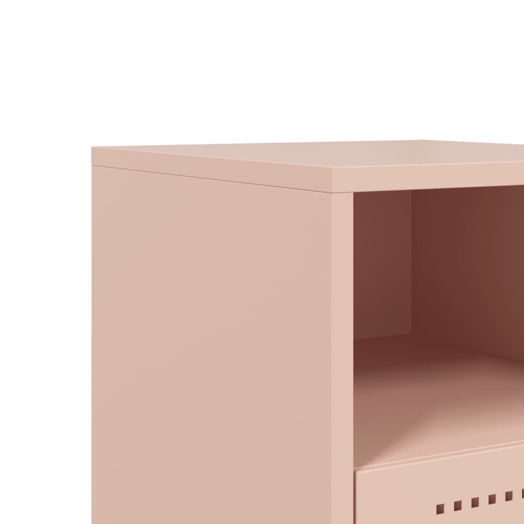 Nightstands, 2 pcs., pink, 36x39x60.5cm, steel