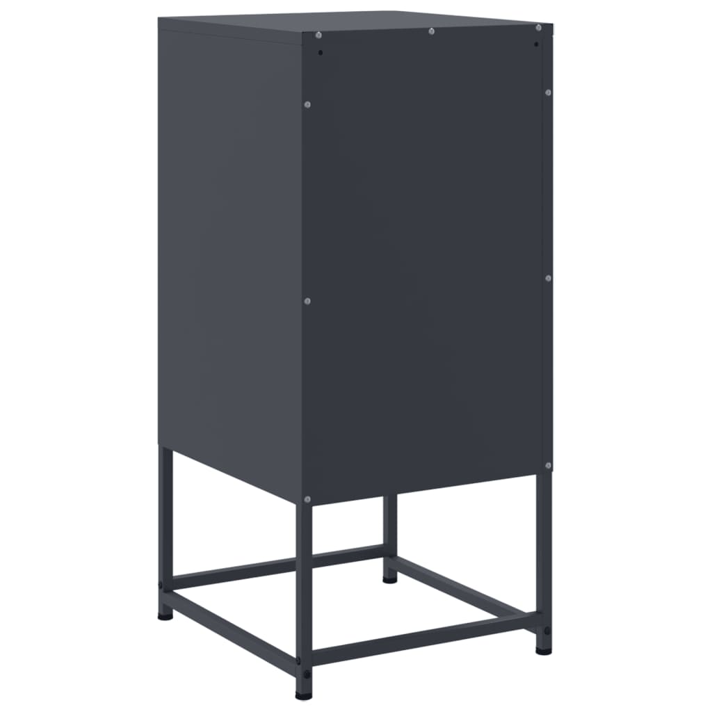 Bedside tables, 2 pcs., anthracite, 36x39x78cm, steel