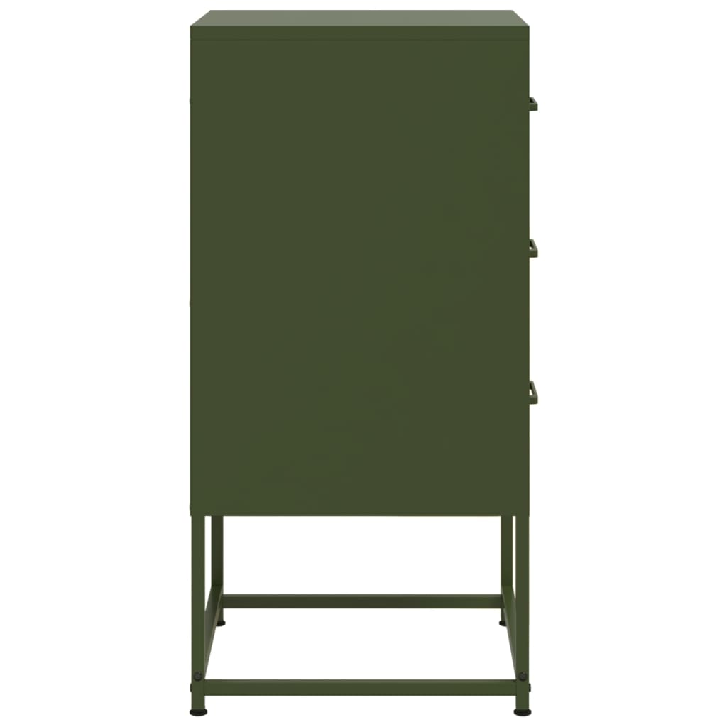 Bedside tables, 2 pcs., olive, 36x39x78cm, steel