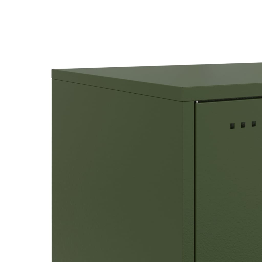 Bedside tables, 2 pcs., olive, 36x39x78cm, steel