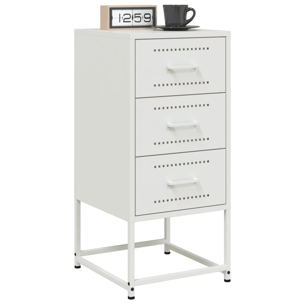 Bedside table, white, 36x39x78cm, steel