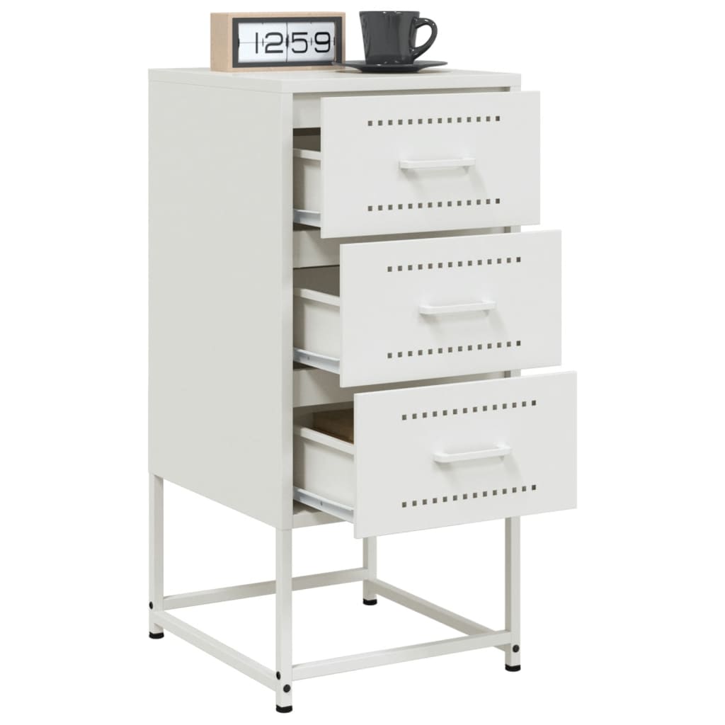 Bedside table, white, 36x39x78cm, steel