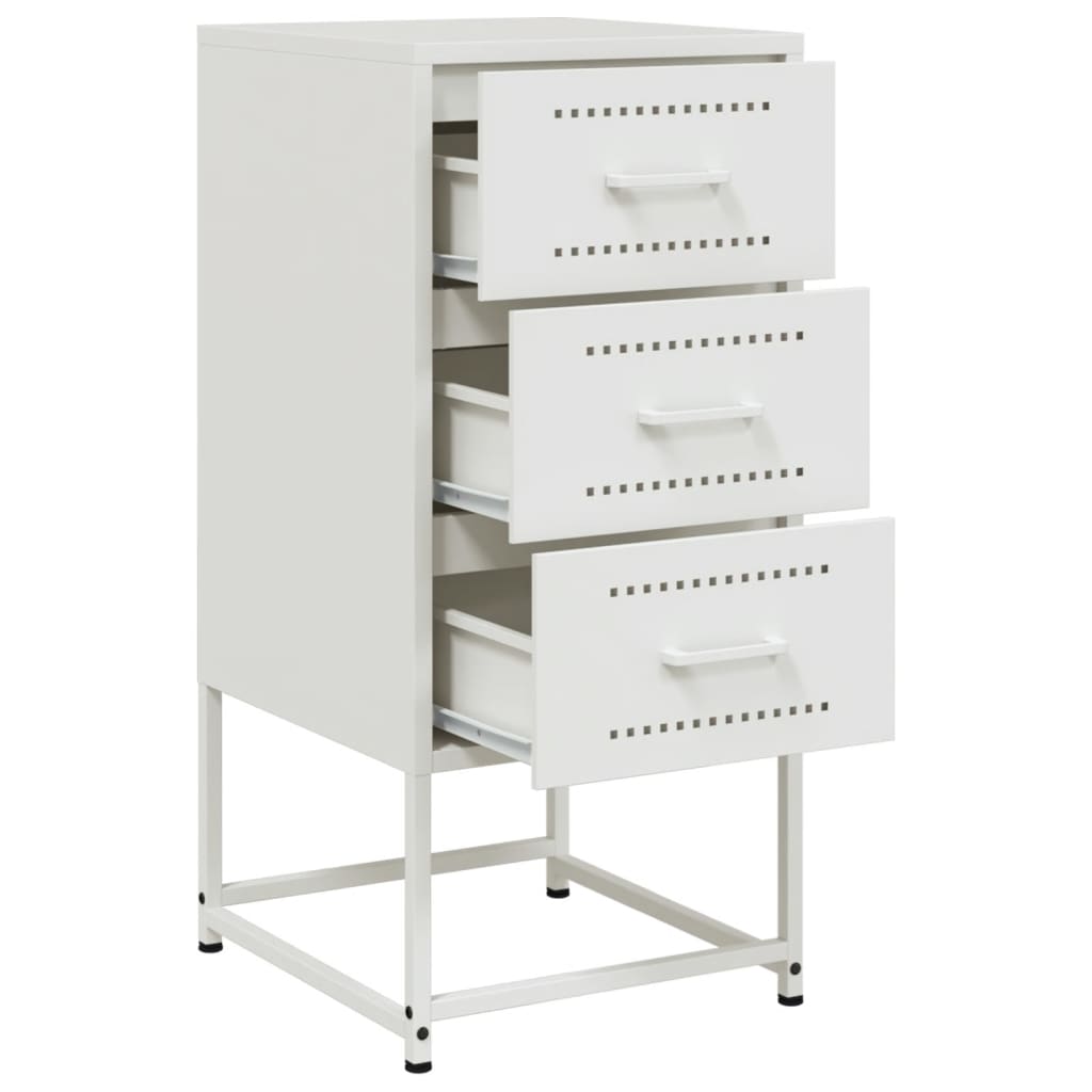 Bedside table, white, 36x39x78cm, steel
