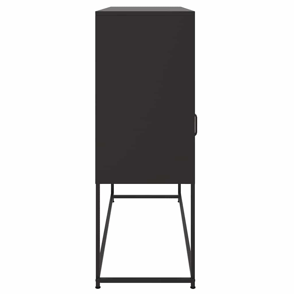 Šoninė spintelė, juodos spalvos, 100,5x39x107cm, plienas