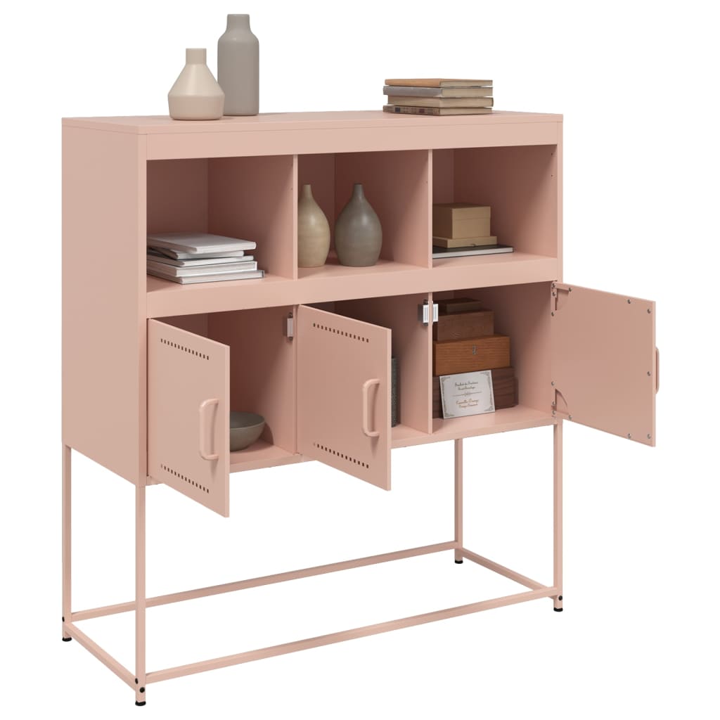 Side cabinet, pink, 100.5x39x107cm, steel