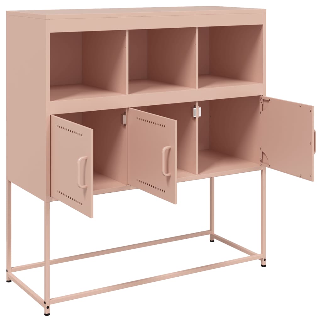 Side cabinet, pink, 100.5x39x107cm, steel