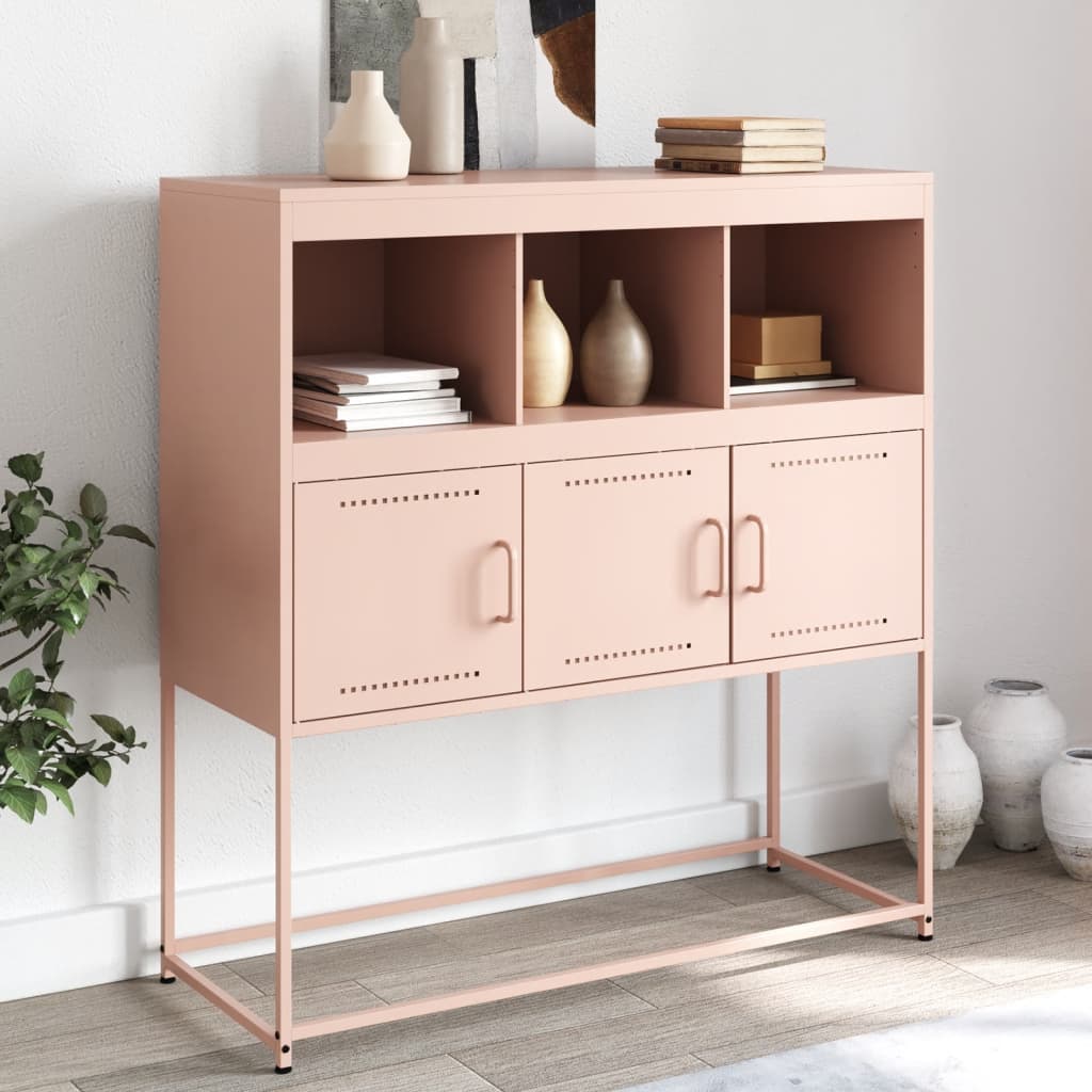 Side cabinet, pink, 100.5x39x107cm, steel